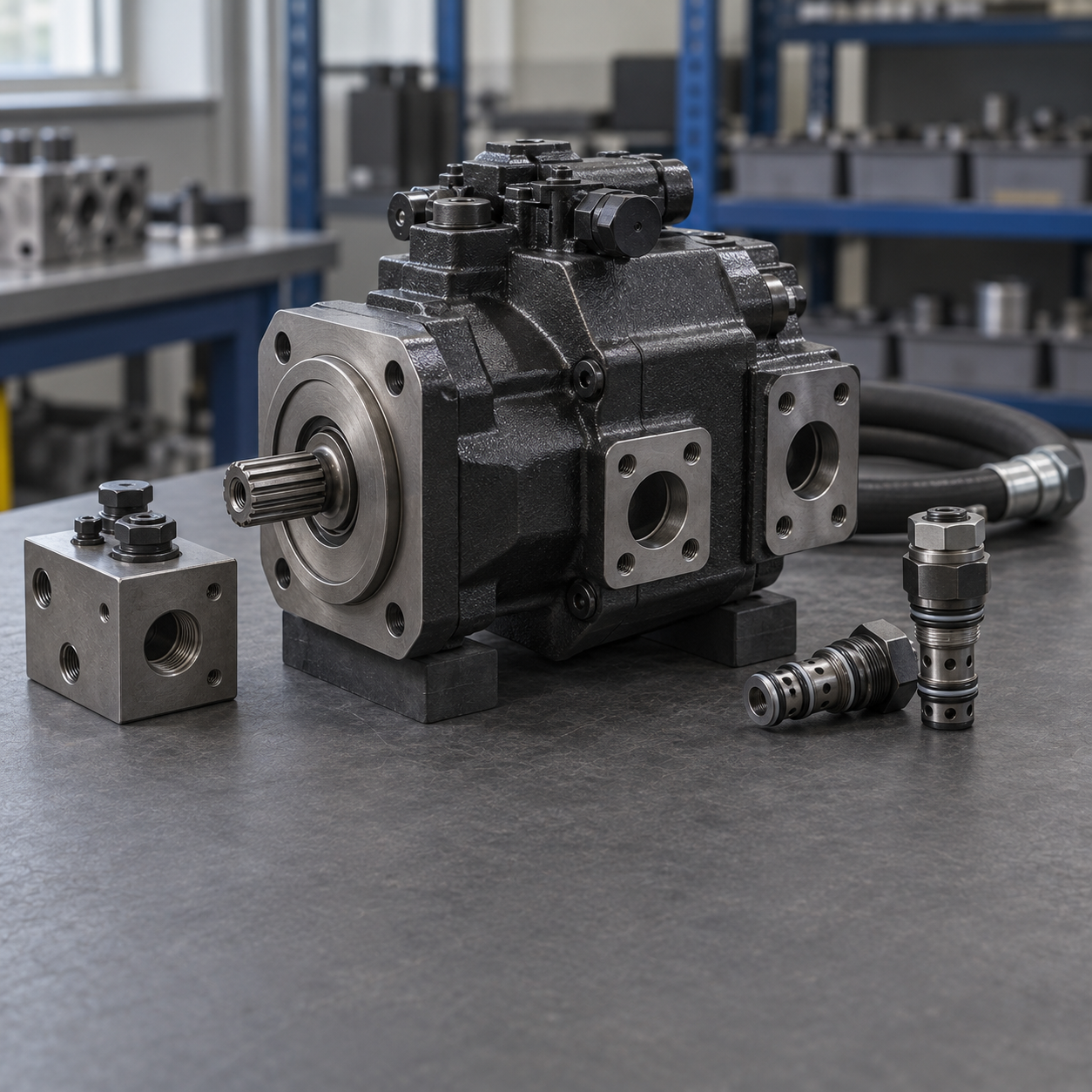 Hydraulic pump, valve and service parts